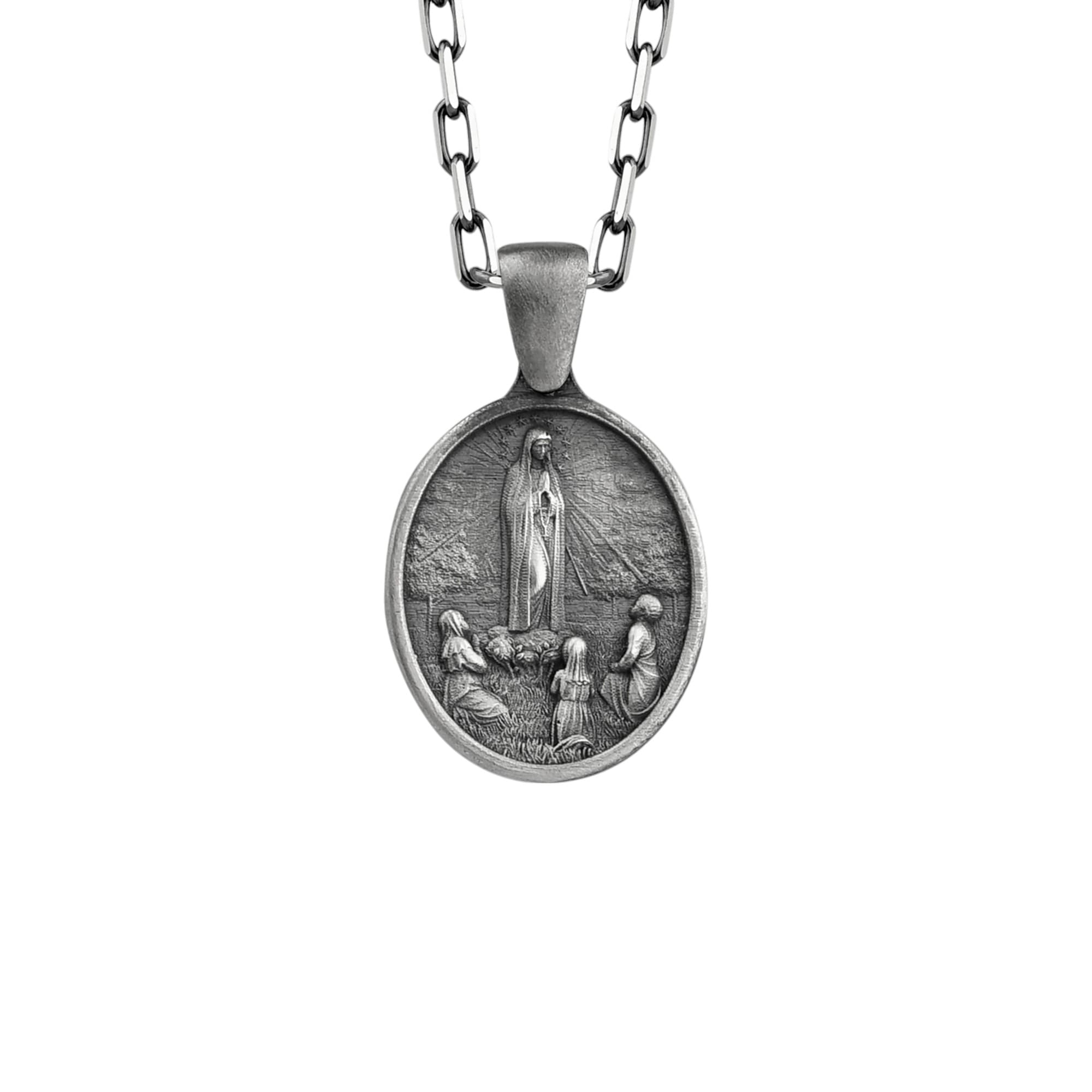 The Rollerstone Our Lady of Fatima Necklace 925k Silver with Chain for Women Gift jewellery