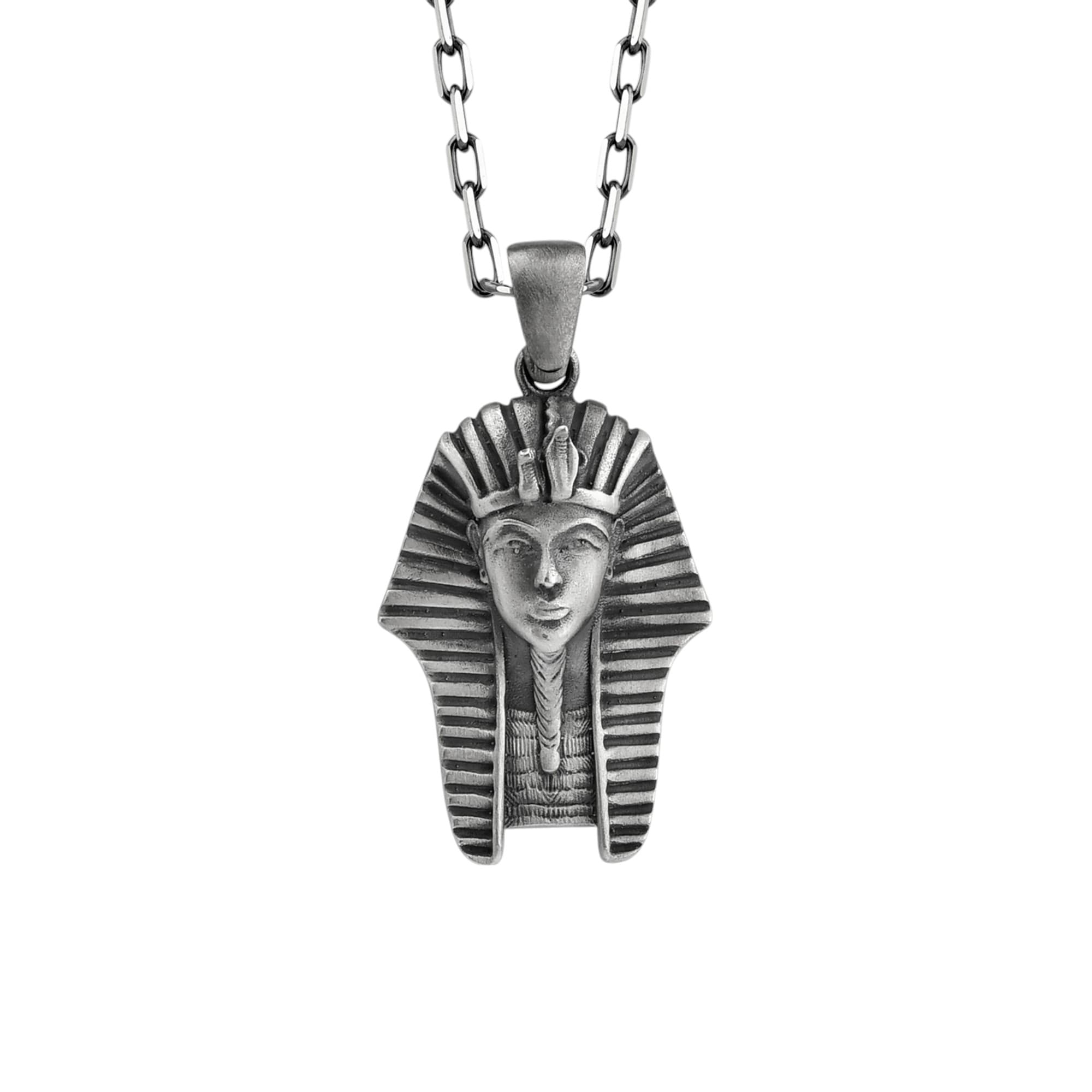 The Rollerstone Pharaoh Charm 925k Silver Necklace for Best Friend Gift Oxidized jewellery