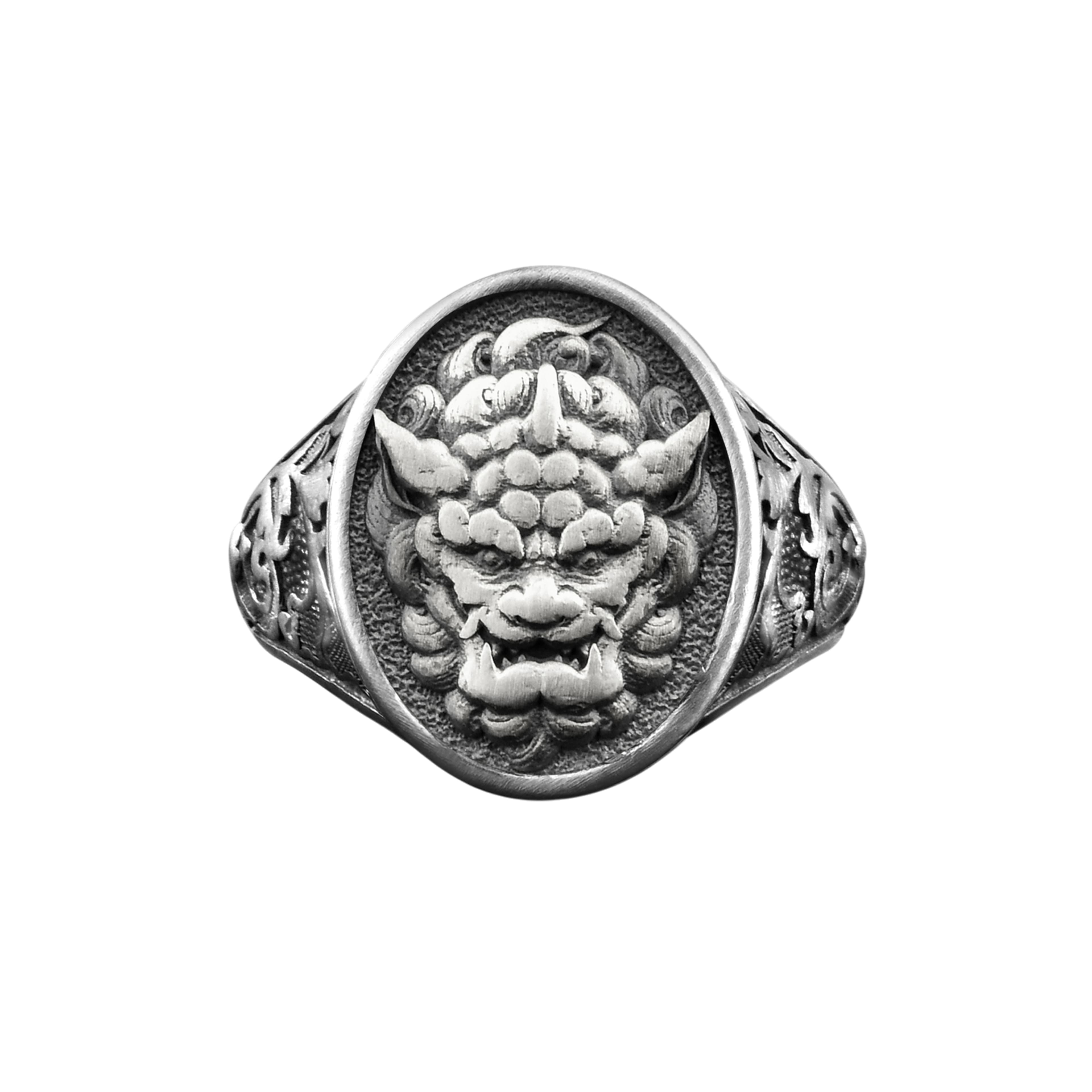 The Rollerstone Foo Dog Lion Signet Ring Sterling Silver Chinese Protection Gift jewellery