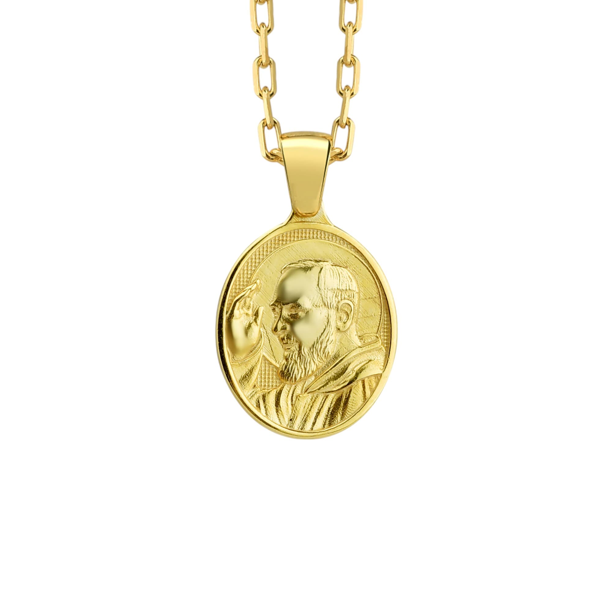 The Rollerstone Saint Padre Pio Necklace 925k Silver with Chain for Women jewellery