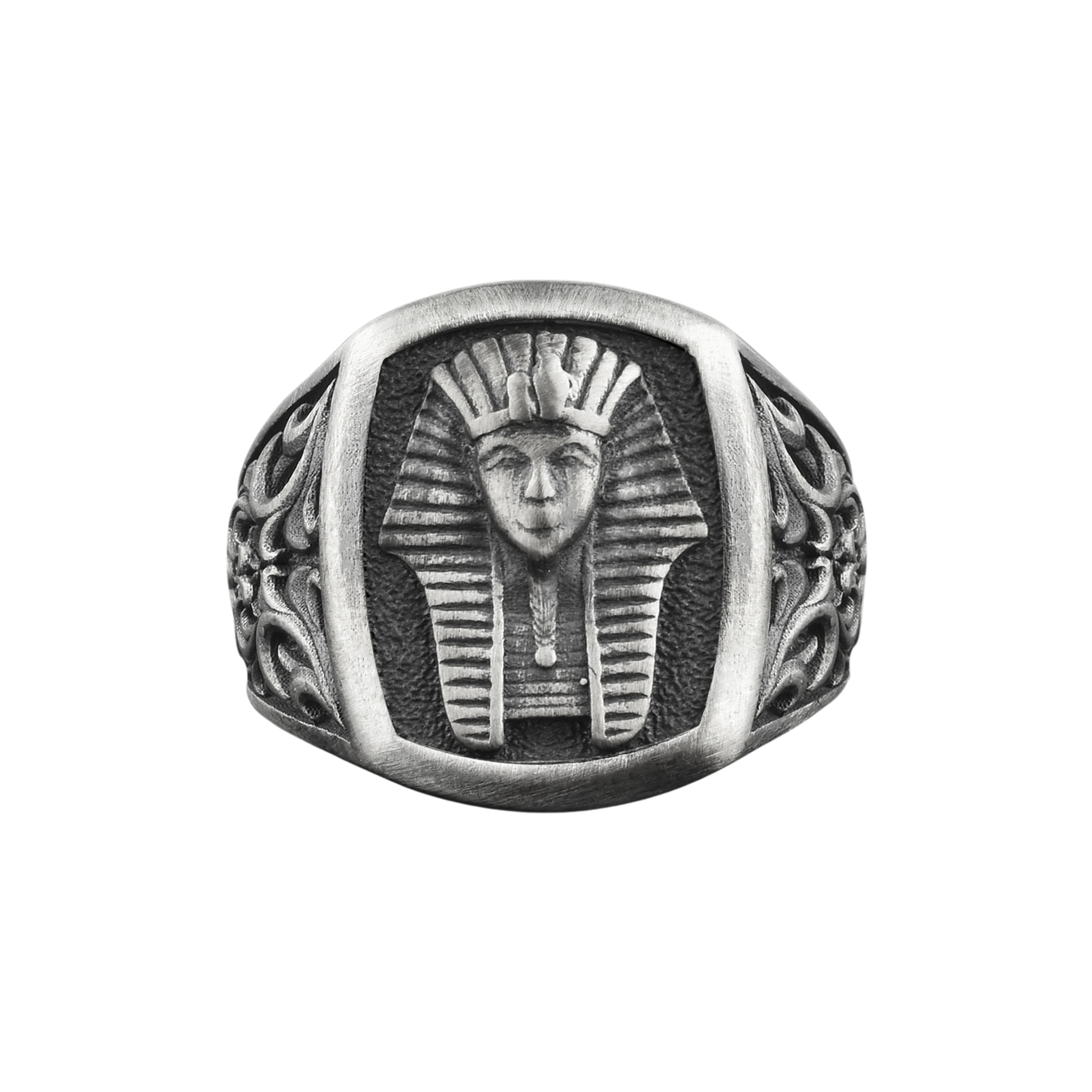 The Rollerstone Pharaoh Tutankhamun Sterling Silver Signet Ring for Men jewellery