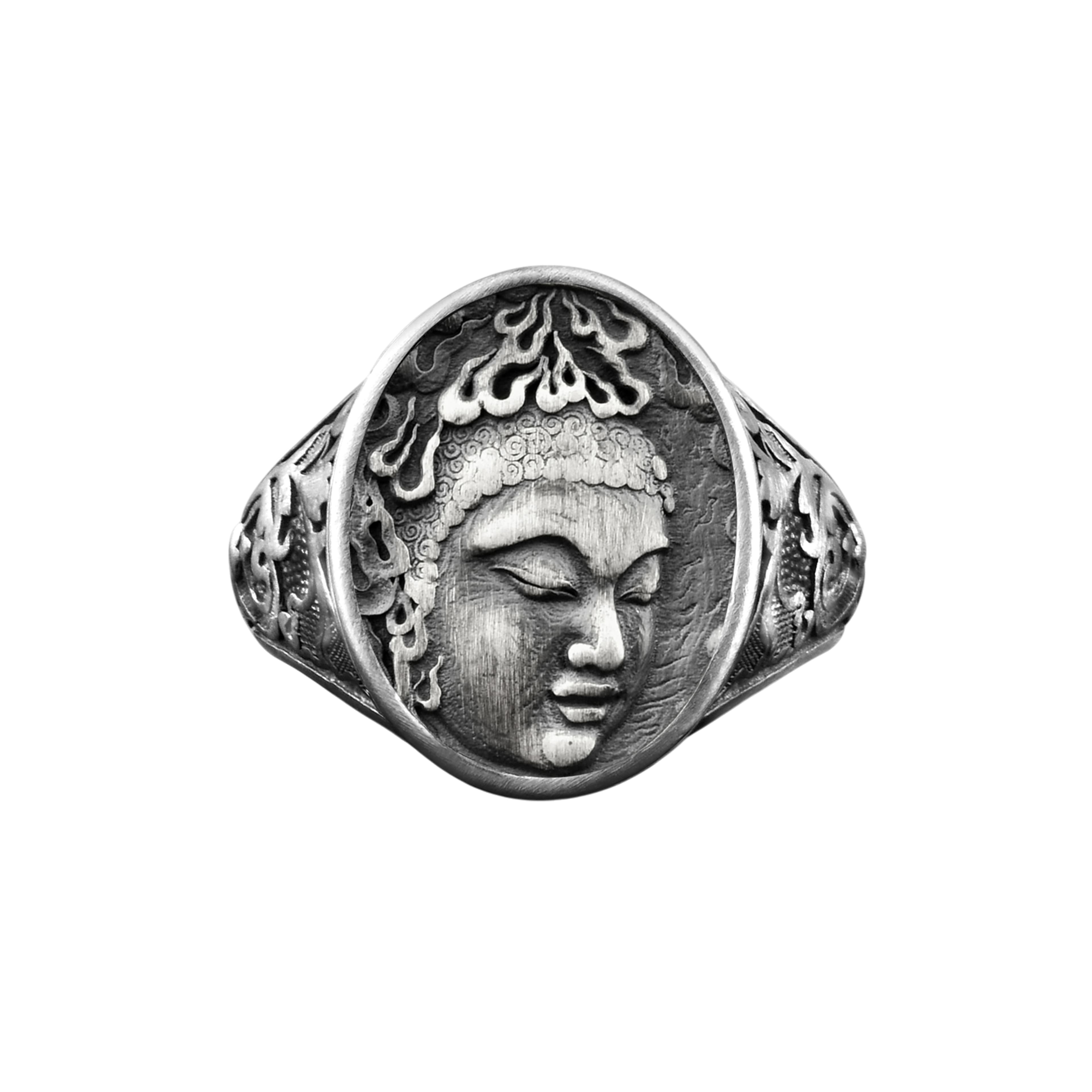 The Rollerstone Buddha Signet Ring Sterling Silver Spiritual Healing Buddhist Jewelry Gift jewellery