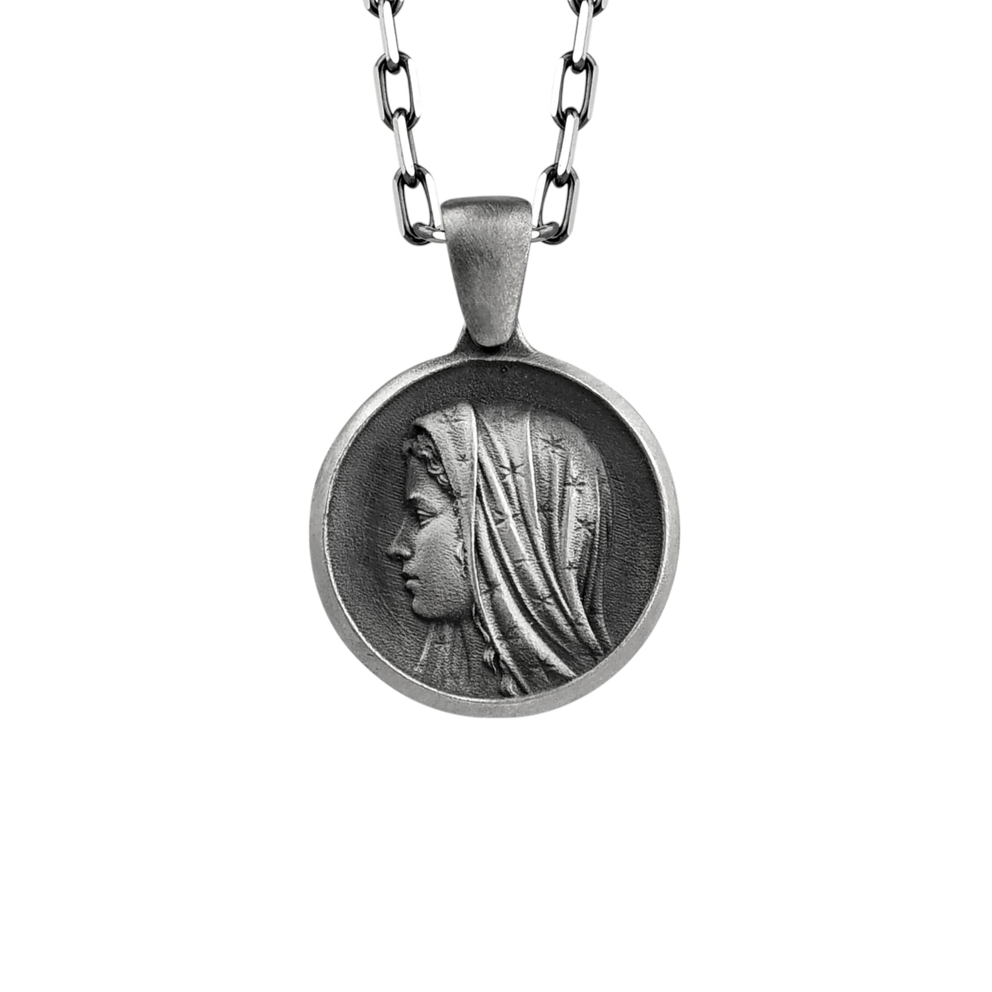 The Rollerstone Virgin Mary Necklace 925k Silver with Chain for Women Gift jewellery
