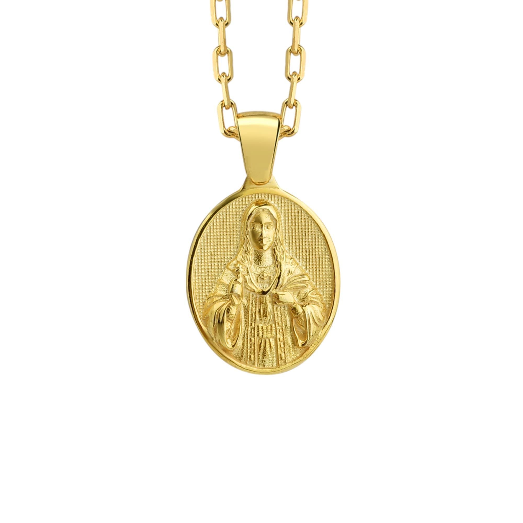 The Rollerstone Saint Tatiana of Rome Necklace 925k Sterling Silver with Chain for Women jewellery