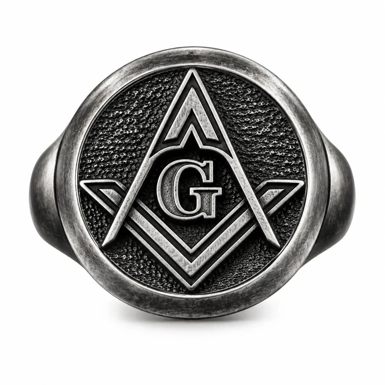The Rollerstone Unique Masonic Symbol Pinky Men Masonic Ring Oxidized jewellery
